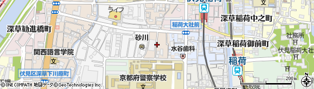 京都府京都市伏見区深草フケノ内町周辺の地図
