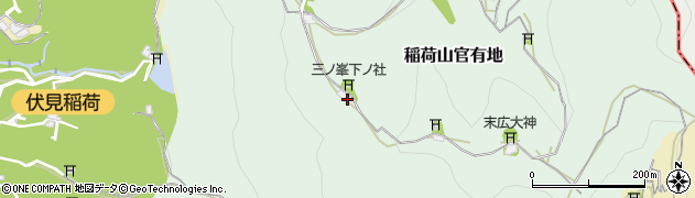 京都府京都市伏見区深草稲荷山町周辺の地図
