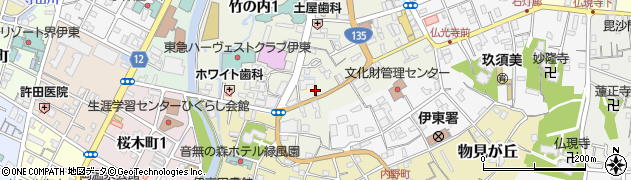 十字屋クリーニング竹町店周辺の地図