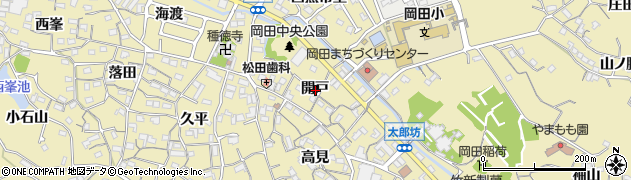 愛知県知多市岡田開戸周辺の地図