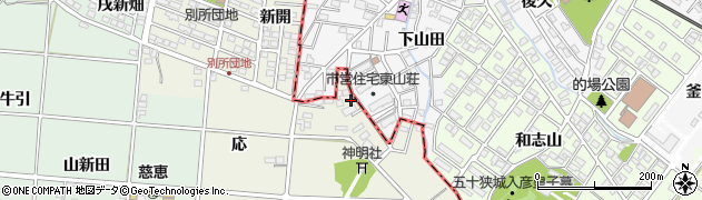 愛知県安城市東別所町廻間周辺の地図