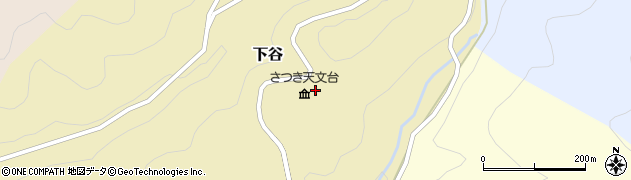 岡山県美咲町（久米郡）下谷周辺の地図