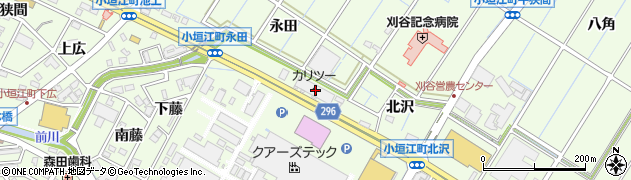 愛知県刈谷市小垣江町永田28周辺の地図