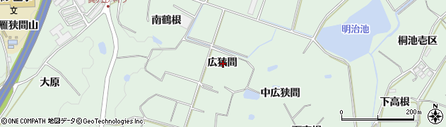 愛知県知多郡東浦町緒川広狭間周辺の地図