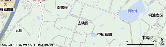愛知県東浦町（知多郡）緒川（広狭間）周辺の地図