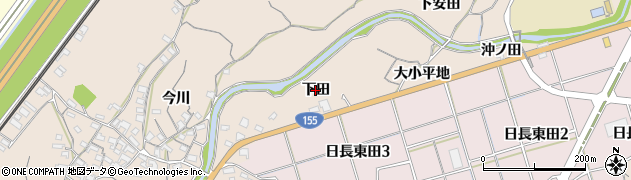 愛知県知多市日長（下田）周辺の地図