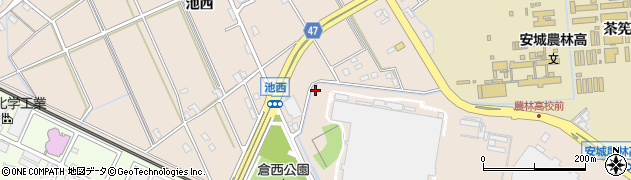 愛知県安城市池浦町（下原新切）周辺の地図