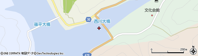 西川大橋周辺の地図