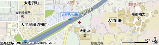 京都府京都市山科区大宅鳥井脇町周辺の地図