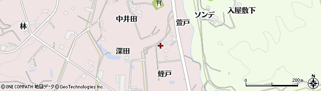 愛知県岡崎市田口町（蛭戸）周辺の地図