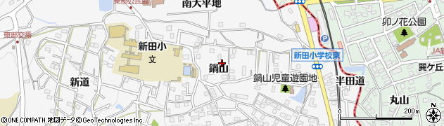 愛知県知多市八幡鍋山周辺の地図