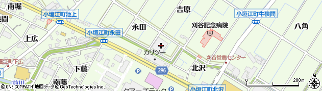 愛知県刈谷市小垣江町永田123周辺の地図