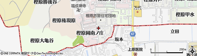 京都府京都市西京区樫原釘貫周辺の地図