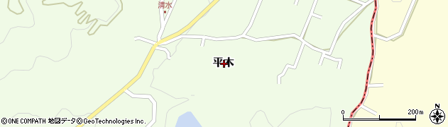 兵庫県加東市平木周辺の地図
