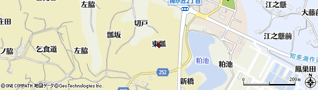愛知県知多市岡田東瓢周辺の地図