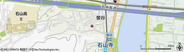 滋賀県大津市螢谷周辺の地図