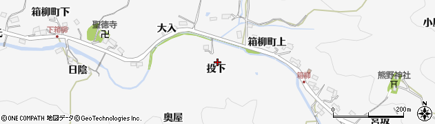 愛知県岡崎市箱柳町（投下）周辺の地図