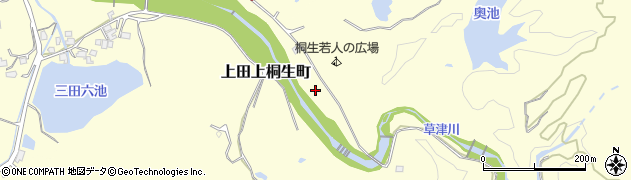 滋賀県大津市上田上桐生町周辺の地図