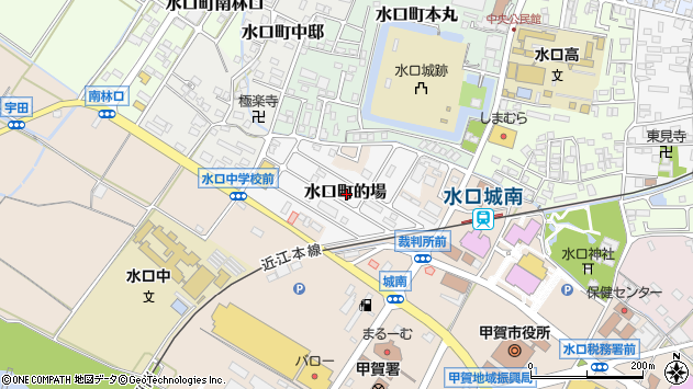 〒528-0020 滋賀県甲賀市水口町的場の地図