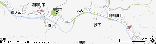 愛知県岡崎市箱柳町奥屋周辺の地図