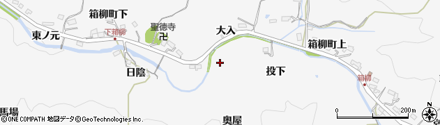 愛知県岡崎市箱柳町（奥屋）周辺の地図