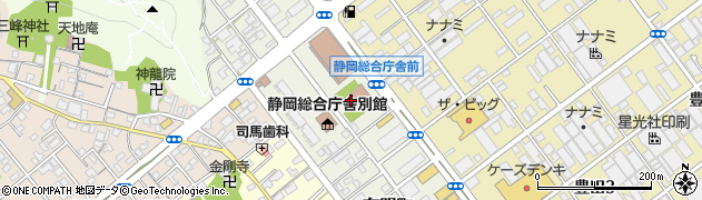 静岡県静岡総合庁舎県職員組合静岡支部書記局周辺の地図