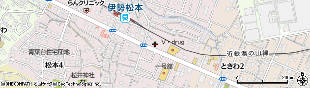 四日市松本郵便局周辺の地図