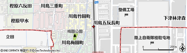 京都府京都市西京区川島五反長町周辺の地図