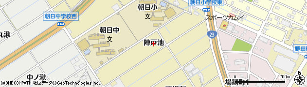 愛知県刈谷市野田町（陣戸池）周辺の地図