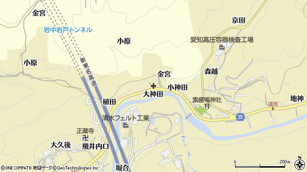 〒444-3341 愛知県岡崎市須淵町の地図