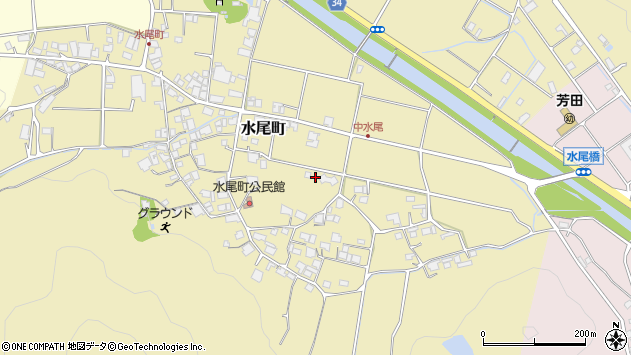 〒677-0066 兵庫県西脇市水尾町の地図