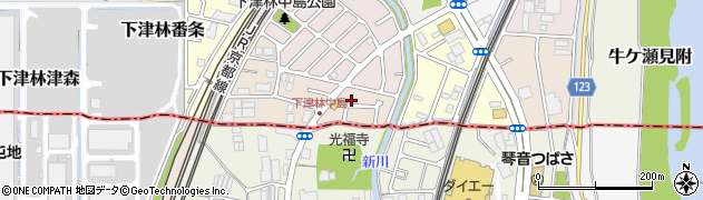 京都府京都市西京区下津林南中島町113周辺の地図