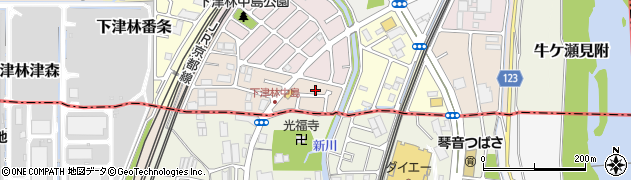 京都府京都市西京区下津林南中島町119周辺の地図
