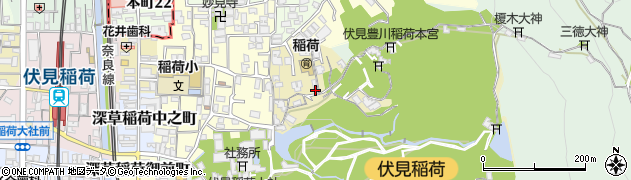 京都府京都市伏見区深草開土口町周辺の地図