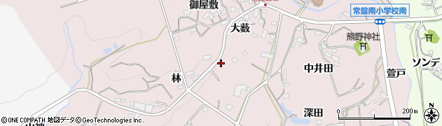 愛知県岡崎市田口町林周辺の地図