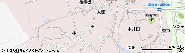 愛知県岡崎市田口町（林）周辺の地図