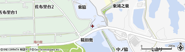 愛知県知多市佐布里清水脇周辺の地図