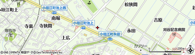 愛知県刈谷市小垣江町（北荒畑）周辺の地図