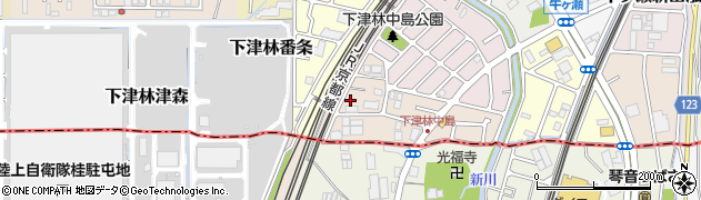 京都府京都市西京区下津林南中島町37周辺の地図