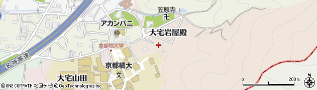 京都府京都市山科区大宅岩屋殿周辺の地図