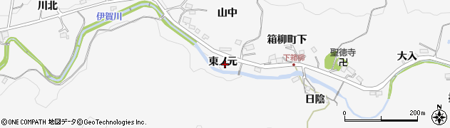 愛知県岡崎市箱柳町（東ノ元）周辺の地図
