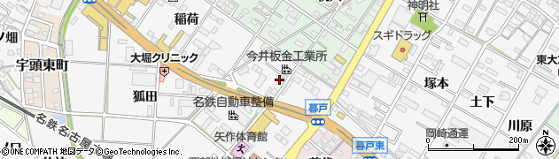 愛知県岡崎市宇頭町（久屋名）周辺の地図