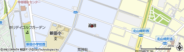 愛知県安城市新田町（追田）周辺の地図