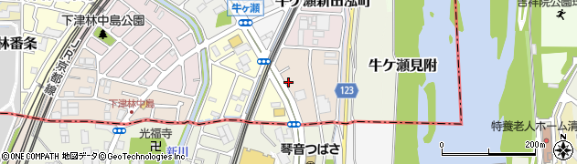 京都府京都市西京区牛ケ瀬山柿町周辺の地図