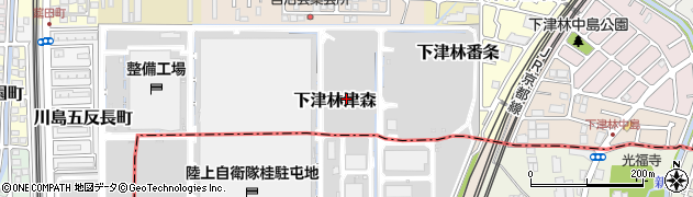 京都府京都市西京区下津林津森周辺の地図