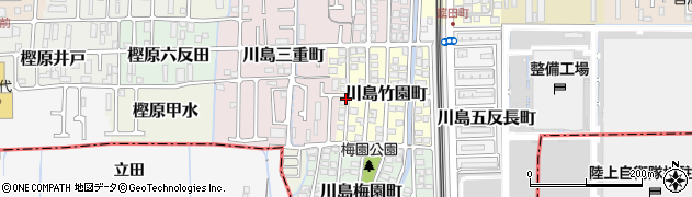 京都府京都市西京区川島竹園町周辺の地図