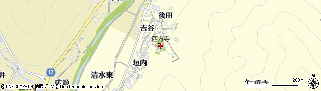 西方寺周辺の地図
