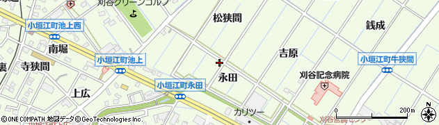 愛知県刈谷市小垣江町永田117周辺の地図