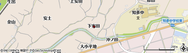 愛知県知多市日長下安田周辺の地図