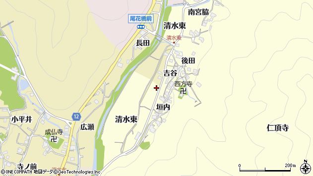 〒666-0213 兵庫県川辺郡猪名川町清水東の地図